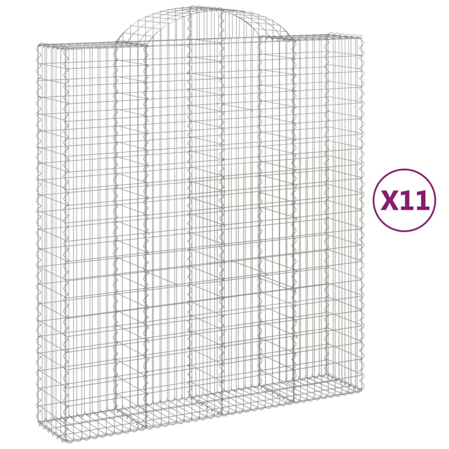 Schanskorven Gewelfd Ijzer Hoogglans Wit 200 x 50 x 220/240 cm 11