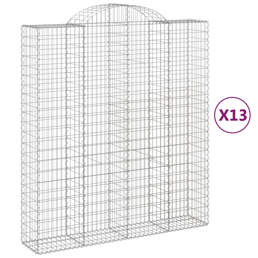 Schanskorven Gewelfd Ijzer Hoogglans Wit 200 x 50 x 220/240 cm 13