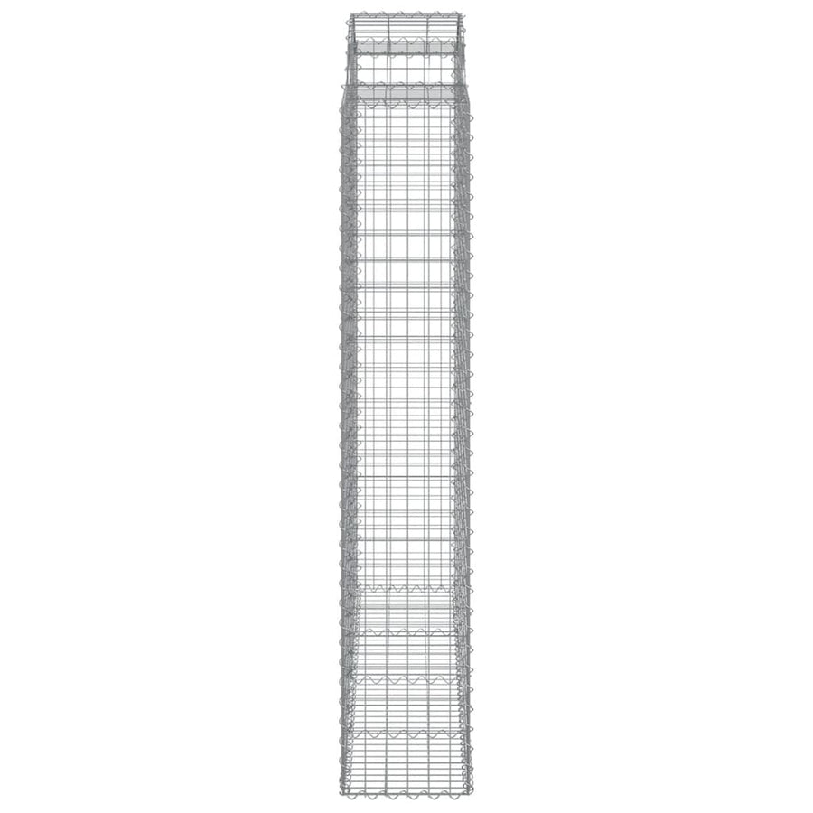 Schanskorven 20 st gewelfd 200x50x220/240 cm ijzer 20 200 x 50 x 220/240 cm