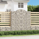 Schanskorven 20 st gewelfd 200x50x220/240 cm zilver