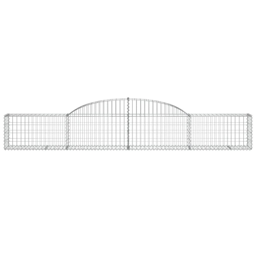 Schanskorven 2 st gewelfd 300x30x40/60 cm gegalvaniseerd ijzer 2 300 x 30 x 40/60 cm