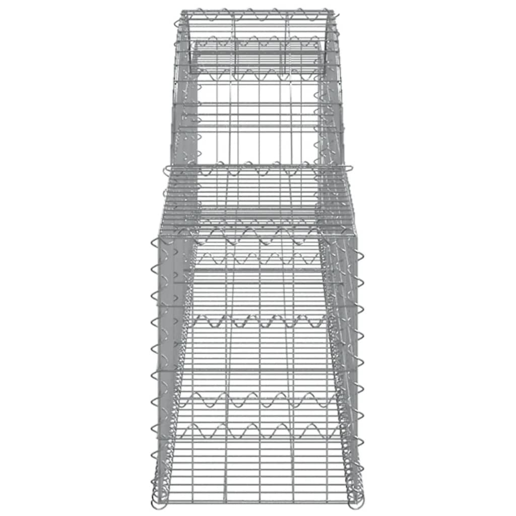 Schanskorven 2 st gewelfd 300x30x40/60 cm gegalvaniseerd ijzer 2 300 x 30 x 40/60 cm