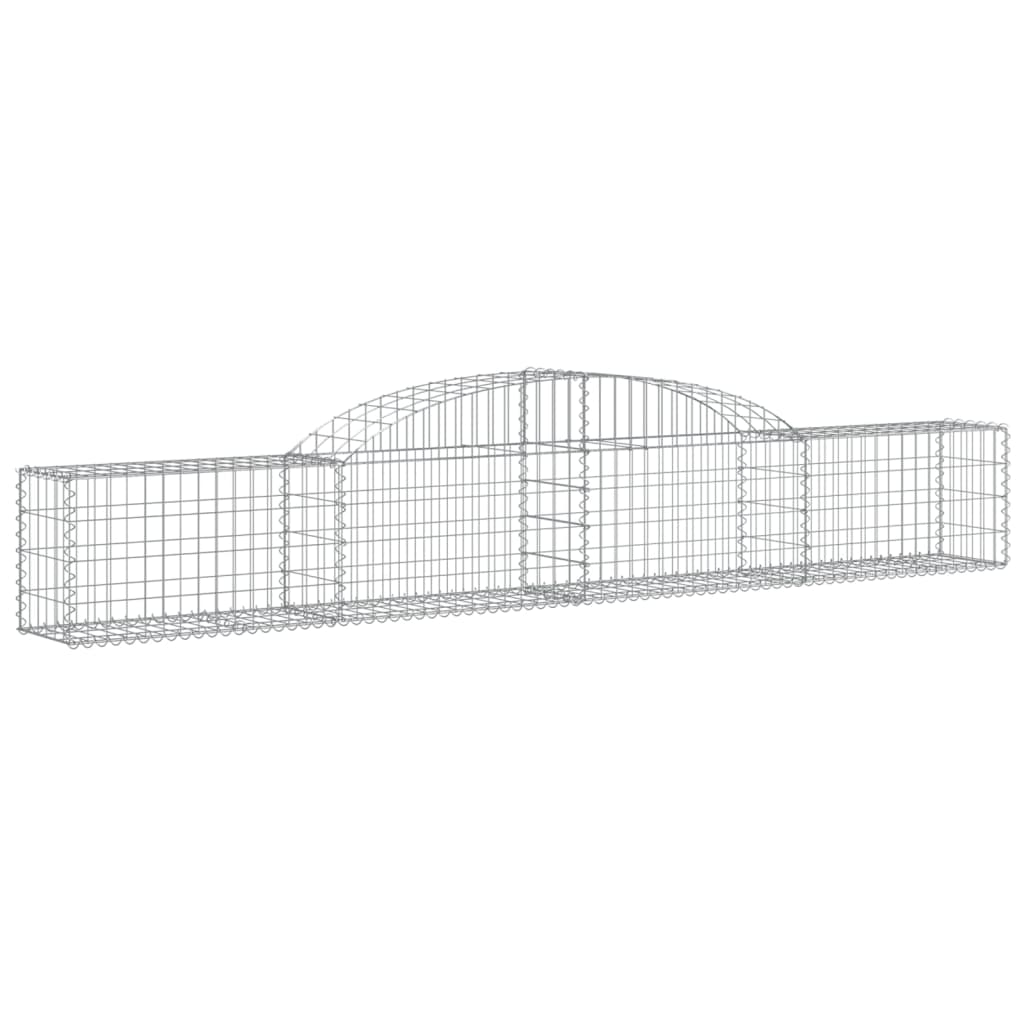 Schanskorven 3 st gewelfd 300x30x40/60 cm gegalvaniseerd ijzer 3 300 x 30 x 40/60 cm