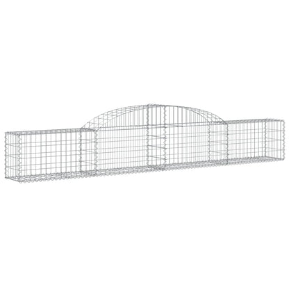 Schanskorven 3 st gewelfd 300x30x40/60 cm gegalvaniseerd ijzer 3 300 x 30 x 40/60 cm