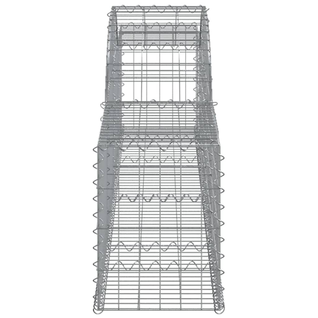 Schanskorven 3 st gewelfd 300x30x40/60 cm gegalvaniseerd ijzer 3 300 x 30 x 40/60 cm