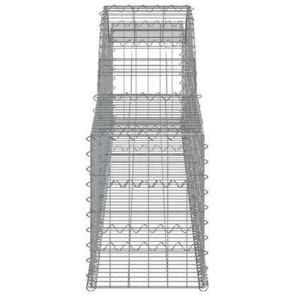 Schanskorven 3 st gewelfd 300x30x40/60 cm gegalvaniseerd ijzer 3 300 x 30 x 40/60 cm