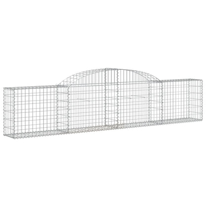 Schanskorven 3 st gewelfd 300x30x60/80 cm gegalvaniseerd ijzer 3 300 x 30 x 60/80 cm