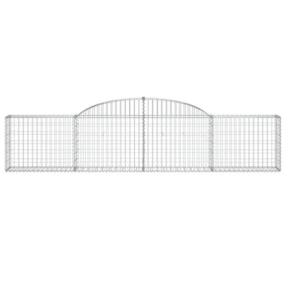 Schanskorven 3 st gewelfd 300x30x60/80 cm gegalvaniseerd ijzer 3 300 x 30 x 60/80 cm
