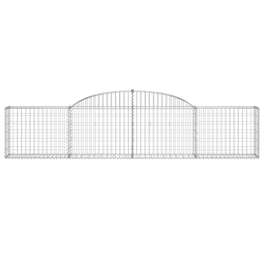 Schanskorven 3 st gewelfd 300x30x60/80 cm gegalvaniseerd ijzer 3 300 x 30 x 60/80 cm