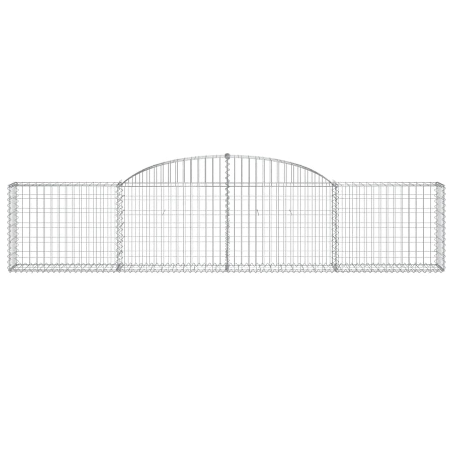 Schanskorven 11 st gewelfd 300x30x60/80 cm gegalvaniseerd ijzer 11 300 x 30 x 60/80 cm
