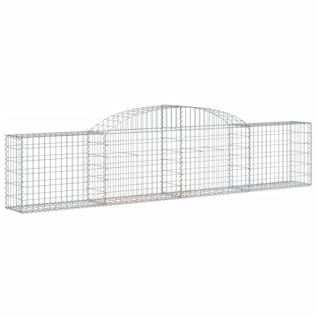 Schanskorven 13 st gewelfd 300x30x60/80 cm gegalvaniseerd ijzer 13 300 x 30 x 60/80 cm