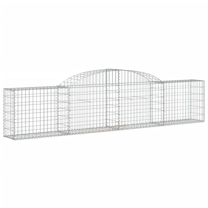 Schanskorven 13 st gewelfd 300x30x60/80 cm gegalvaniseerd ijzer 13 300 x 30 x 60/80 cm
