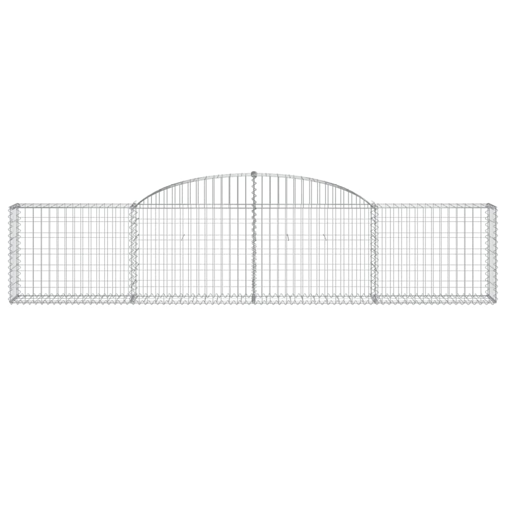 Schanskorven 13 st gewelfd 300x30x60/80 cm gegalvaniseerd ijzer 13 300 x 30 x 60/80 cm