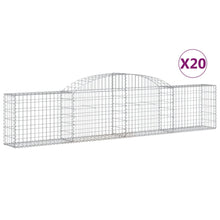 Schanskorven 20 st gewelfd 300x30x60/80 cm gegalvaniseerd ijzer 20 300 x 30 x 60/80 cm