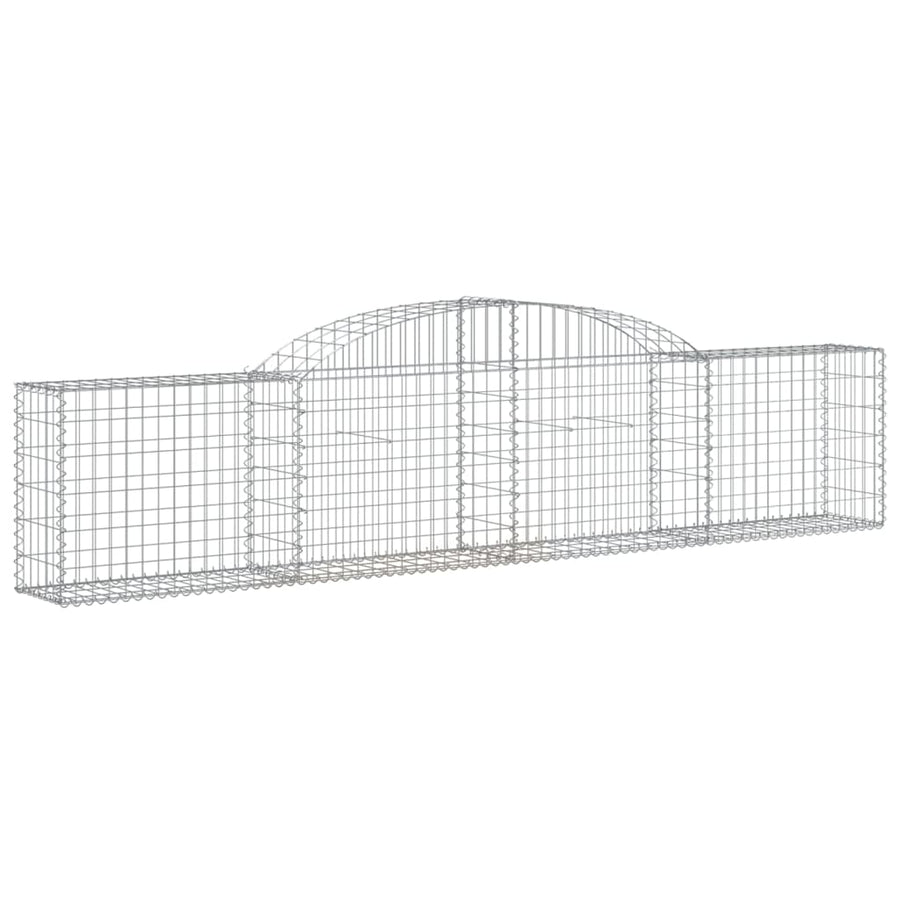 Schanskorven 30 st gewelfd 300x30x60/80 cm gegalvaniseerd ijzer 30 300 x 30 x 60/80 cm
