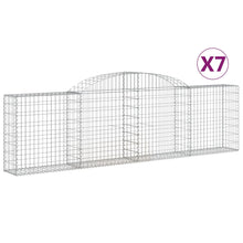 Schanskorven 7 st gewelfd 300x30x80/100 cm gegalvaniseerd ijzer 7 300 x 30 x 80/100 cm