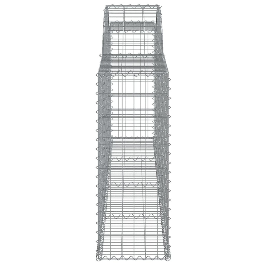 Schanskorven 7 st gewelfd 300x30x80/100 cm gegalvaniseerd ijzer 7 300 x 30 x 80/100 cm