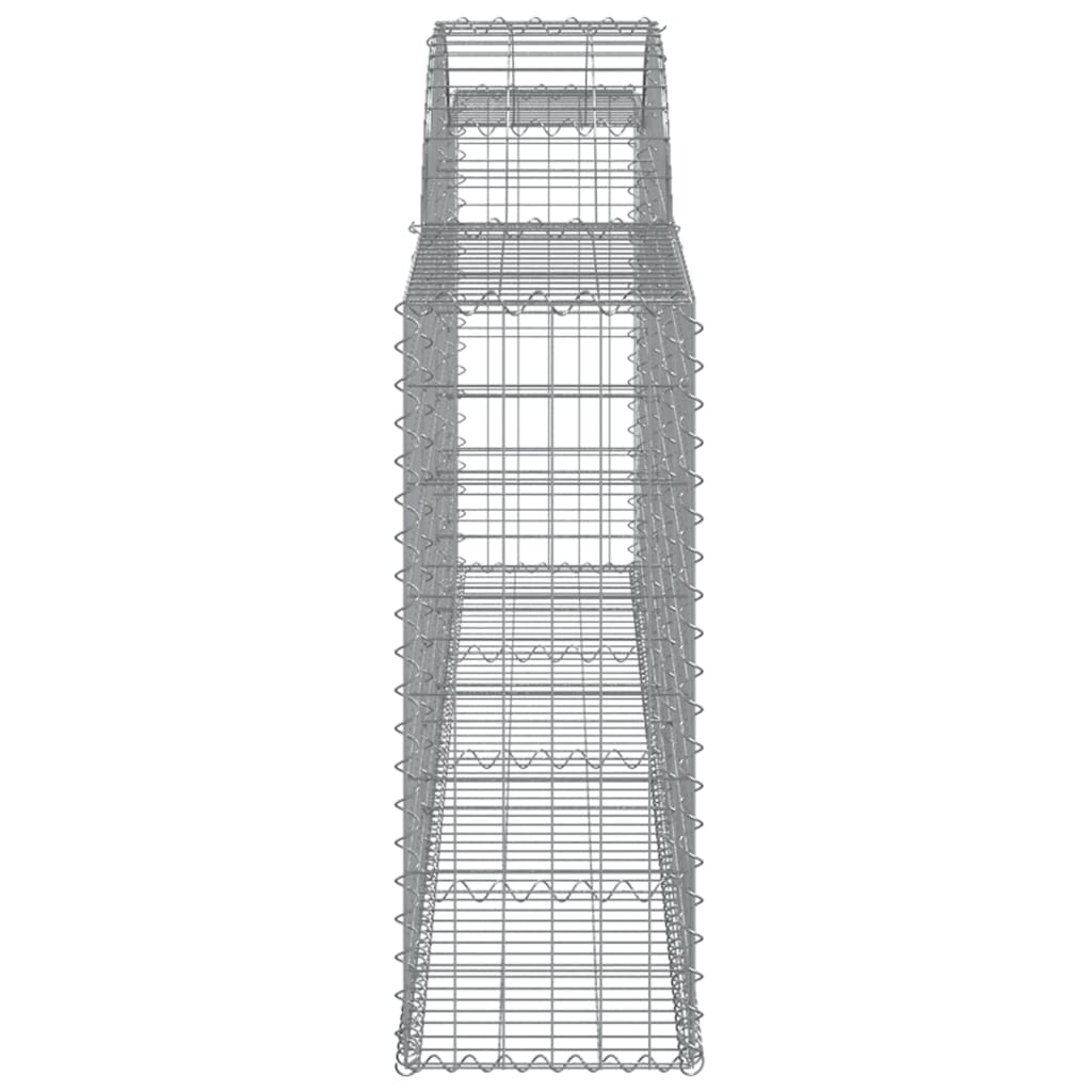 Schanskorven 9 st gewelfd 300x30x80/100 cm gegalvaniseerd ijzer 9 300 x 30 x 80/100 cm