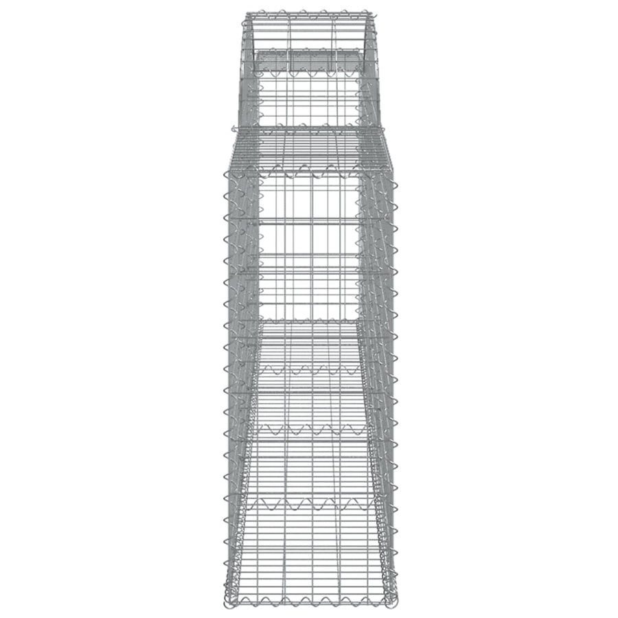 Schanskorven 9 st gewelfd 300x30x80/100 cm gegalvaniseerd ijzer 9 300 x 30 x 80/100 cm