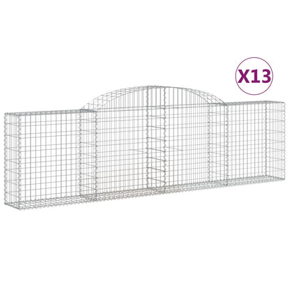 Schanskorven 13 st gewelfd 300x30x80/100 cm ijzer 13 300 x 30 x 80/100 cm