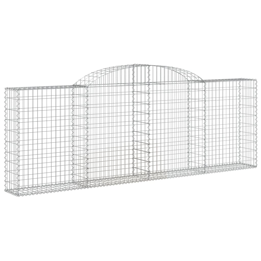Schanskorven 5 st gewelfd 300x30x100/120 cm ijzer 5 300 x 30 x 100/120 cm
