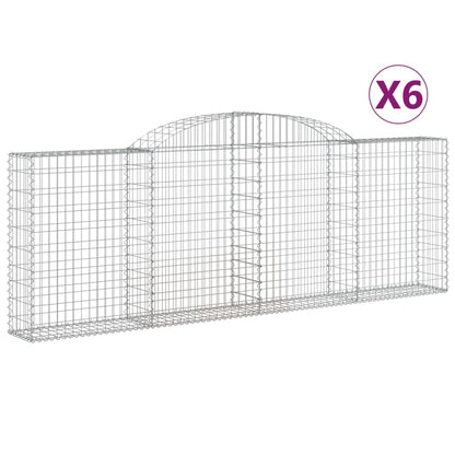 Schanskorven 6 st gewelfd 300x30x100/120 cm ijzer 6 300 x 30 x 100/120 cm
