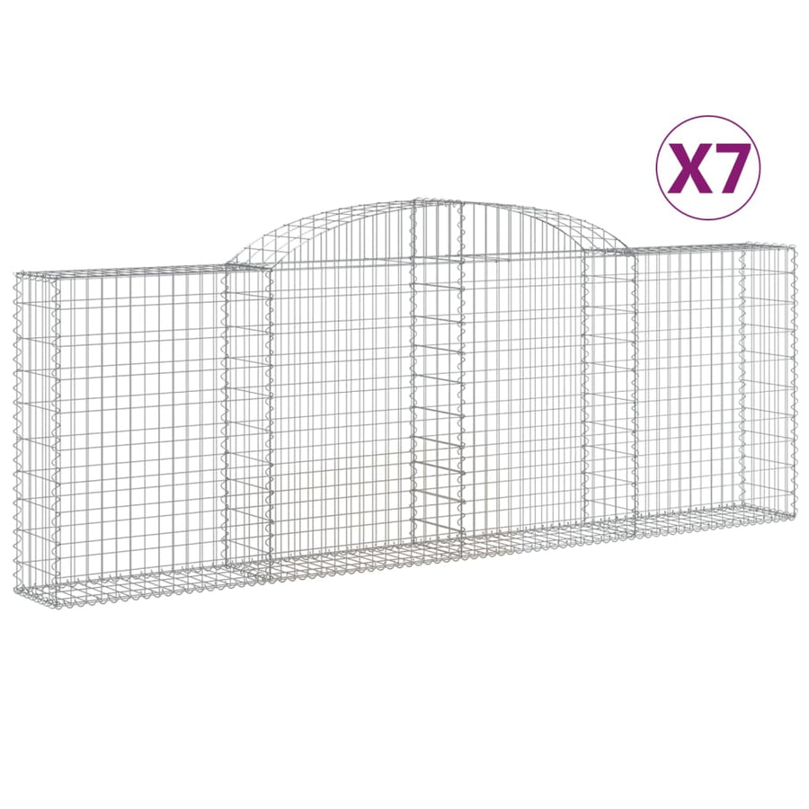 Schanskorven 7 st gewelfd 300x30x100/120 cm ijzer 7 300 x 30 x 100/120 cm