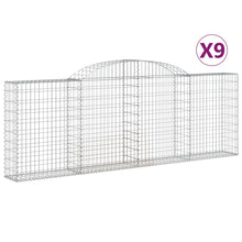 Schanskorven 9 st gewelfd 300x30x100/120 cm ijzer 9 300 x 30 x 100/120 cm