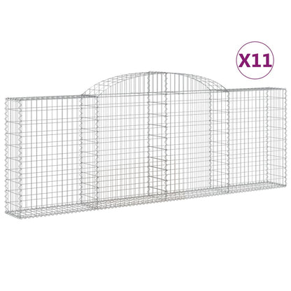 Schanskorven 11 st gewelfd 300x30x100/120 cm ijzer 11 300 x 30 x 100/120 cm