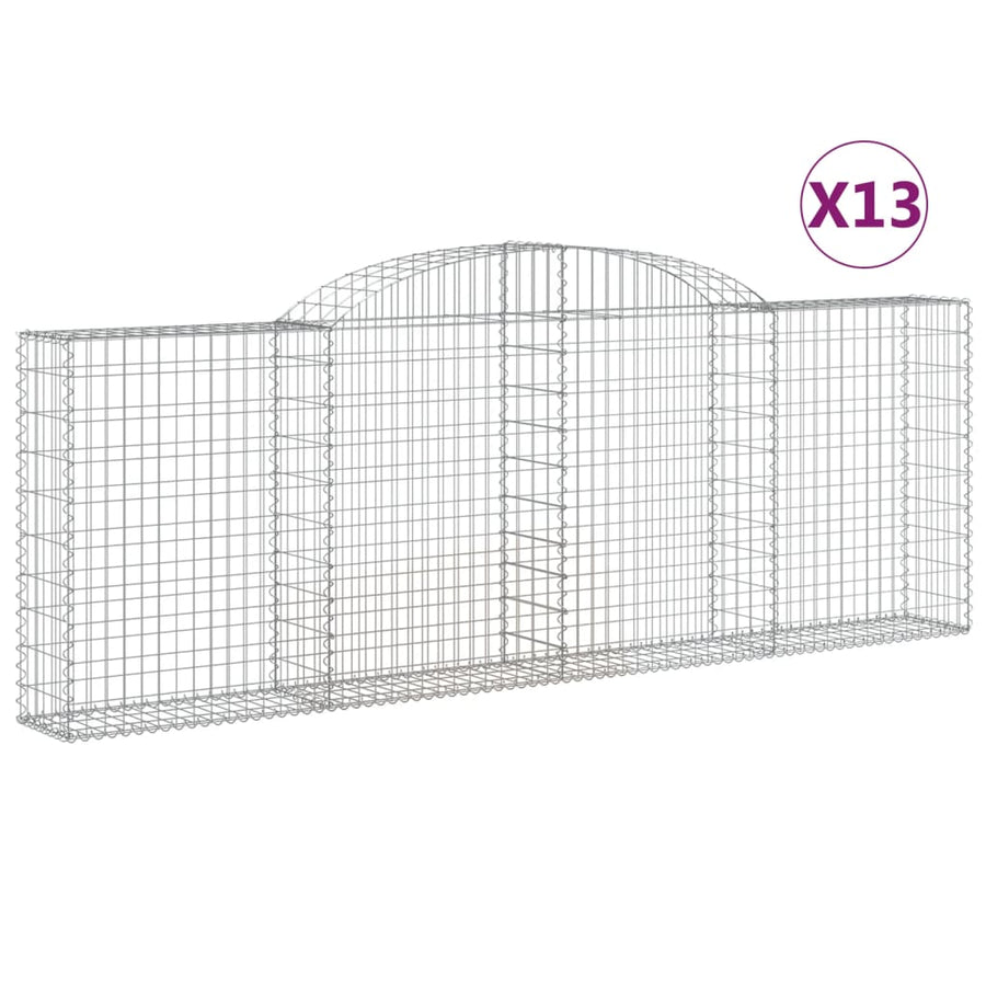 Schanskorven 13 st gewelfd 300x30x100/120 cm ijzer 13 300 x 30 x 100/120 cm