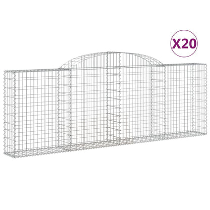 Schanskorven 20 st gewelfd 300x30x100/120 cm ijzer 20 300 x 30 x 100/120 cm