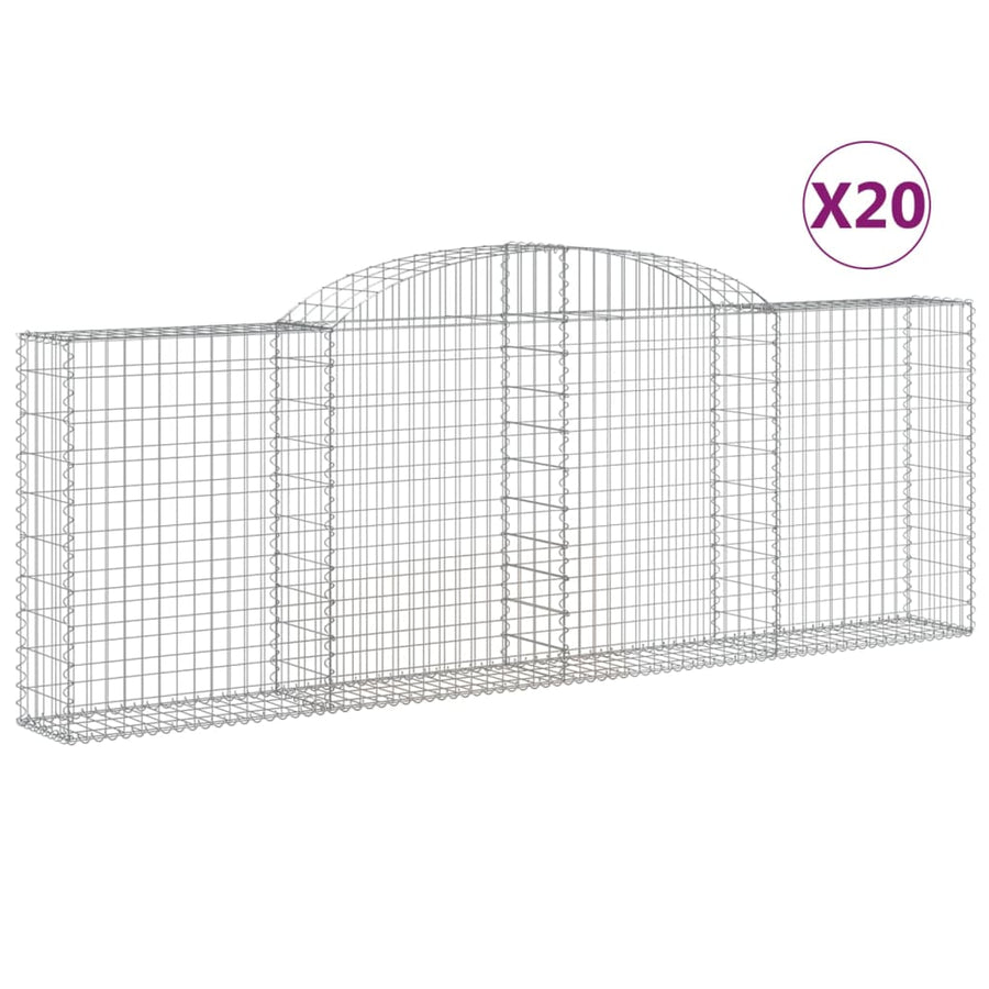 Schanskorven 20 st gewelfd 300x30x100/120 cm ijzer 20 300 x 30 x 100/120 cm