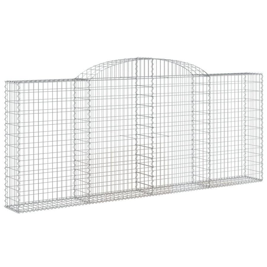 Schanskorven 2 st gewelfd 300x30x120/140 cm ijzer 2 300 x 30 x 120/140 cm