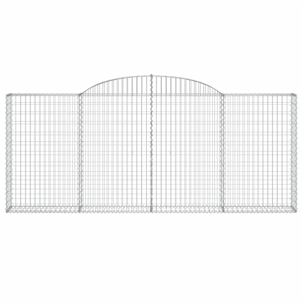 Schanskorven 5 st gewelfd 300x30x120/140 cm ijzer 5 300 x 30 x 120/140 cm