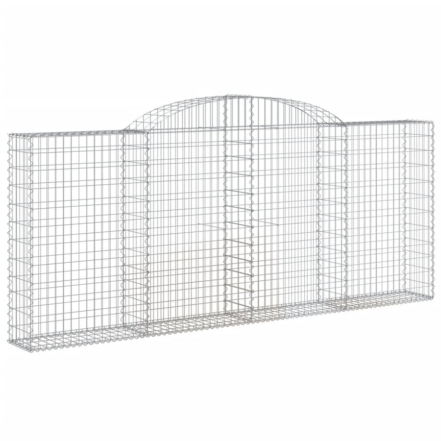 Schanskorven 7 st gewelfd 300x30x120/140 cm ijzer 7 300 x 30 x 120/140 cm