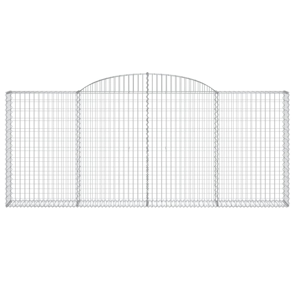 Schanskorven 9 st gewelfd 300x30x120/140 cm ijzer 9 300 x 30 x 120/140 cm