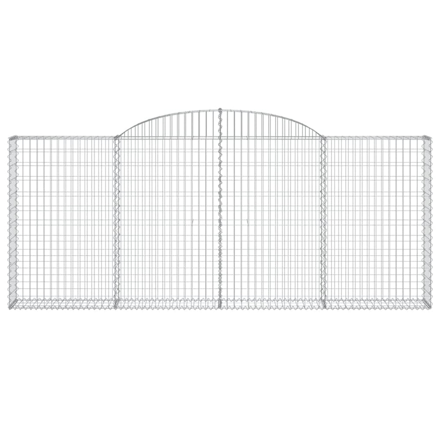 Schanskorven 9 st gewelfd 300x30x120/140 cm ijzer 9 300 x 30 x 120/140 cm