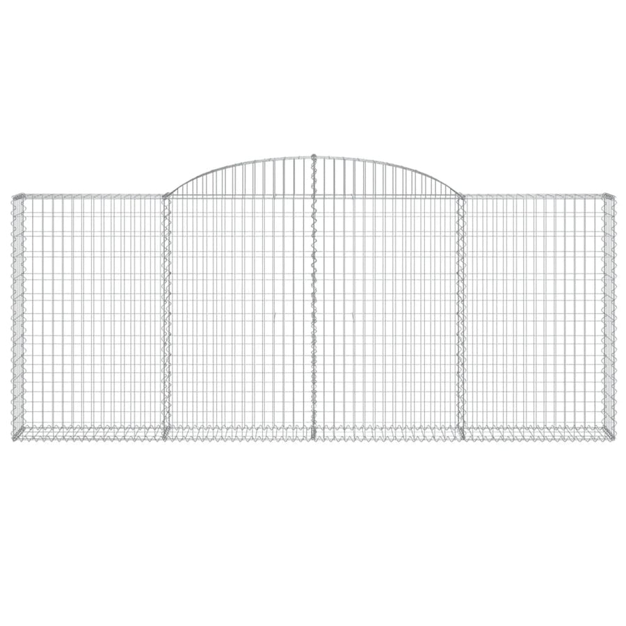 Schanskorven 10 st gewelfd 300x30x120/140 cm ijzer 10 300 x 30 x 120/140 cm