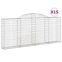 Schanskorven 15 st gewelfd 300x30x120/140 cm ijzer 15 300 x 30 x 120/140 cm