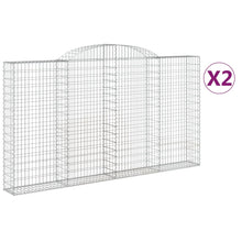 Schanskorven 2 st gewelfd 300x30x160/180 cm ijzer 2 300 x 30 x 160/180 cm