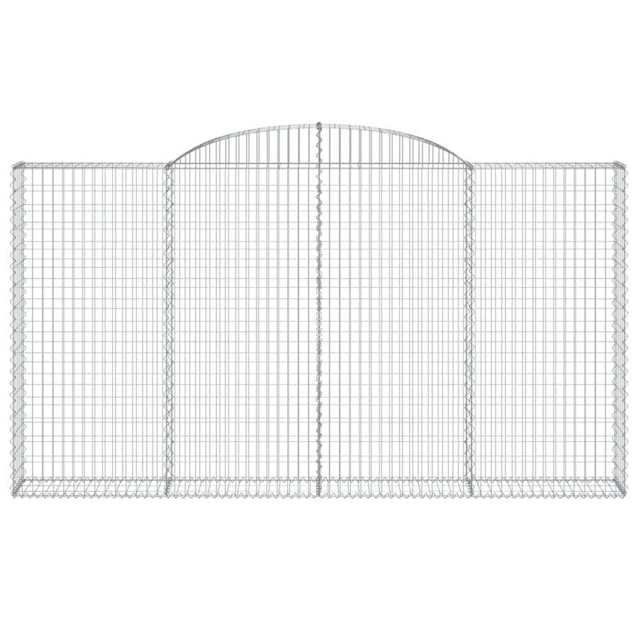 Schanskorven 2 st gewelfd 300x30x160/180 cm ijzer 2 300 x 30 x 160/180 cm