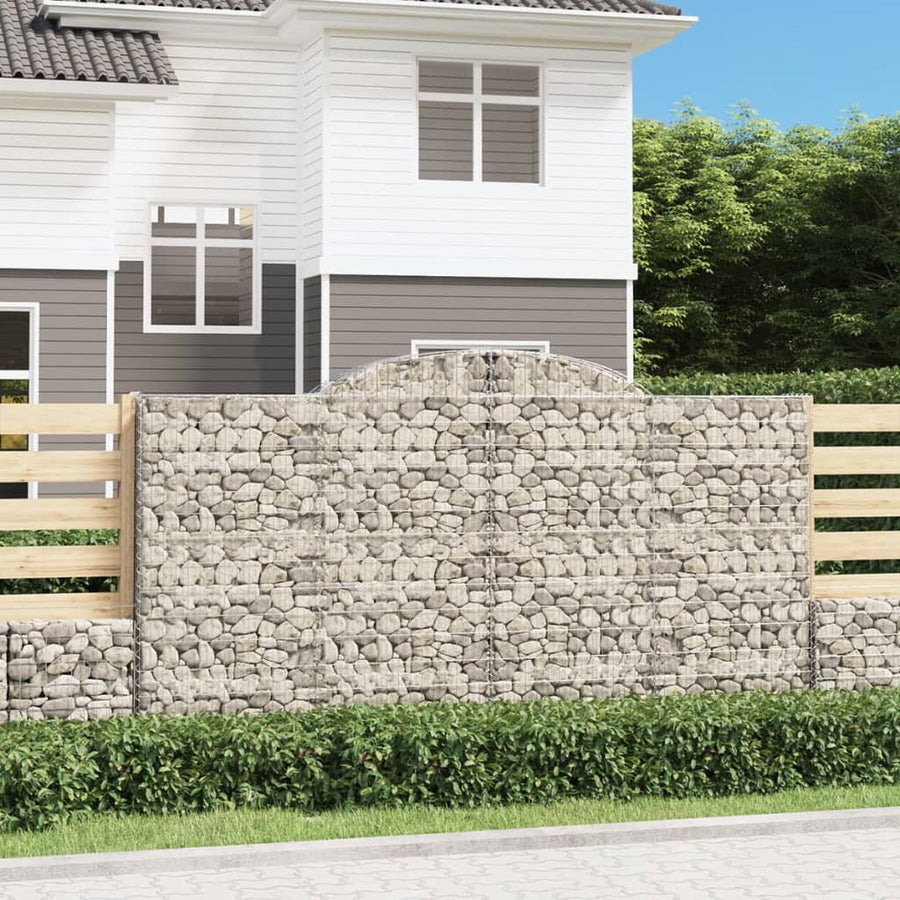 Schanskorven 5 st gewelfd 300x30x160/180 cm ijzer 5 300 x 30 x 160/180 cm
