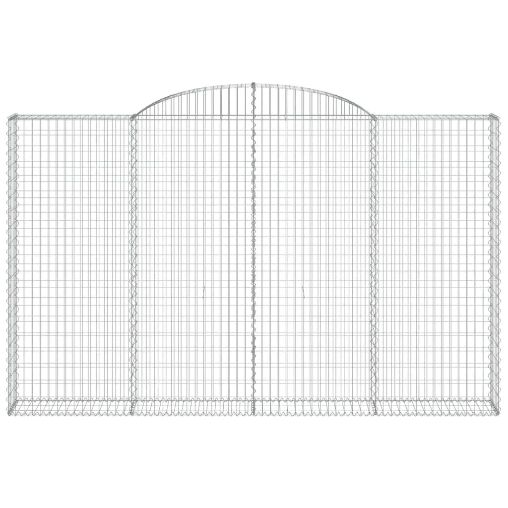 Schanskorven 2 st gewelfd 300x30x180/200 cm ijzer 2 300 x 30 x 180/200 cm
