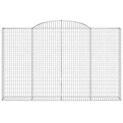 Schanskorven 2 st gewelfd 300x30x180/200 cm ijzer 2 300 x 30 x 180/200 cm