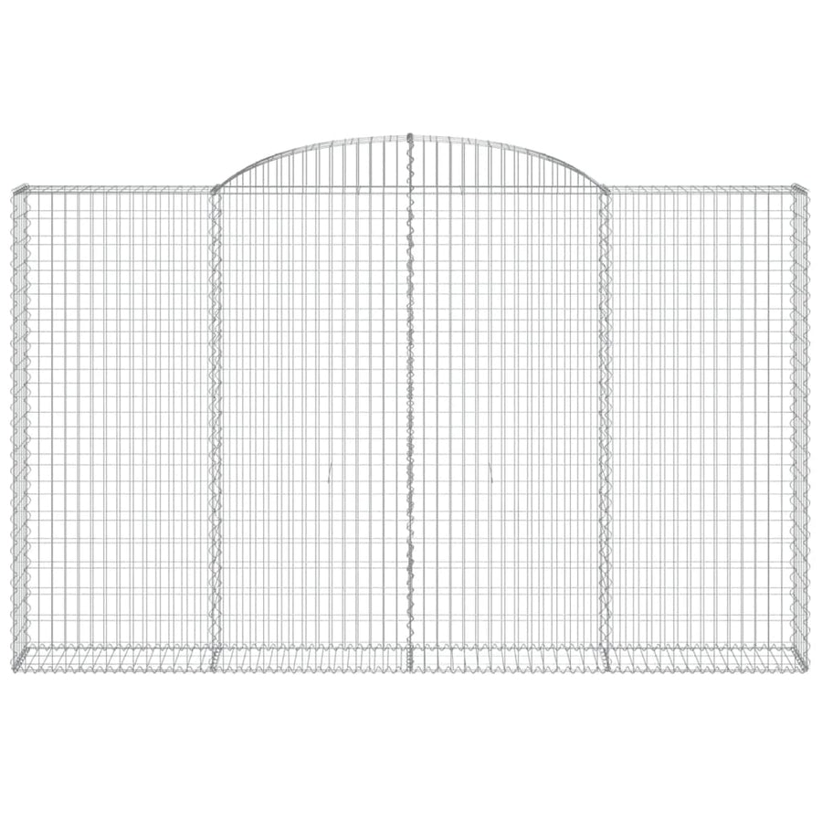 Schanskorven 2 st gewelfd 300x30x180/200 cm ijzer 2 300 x 30 x 180/200 cm