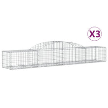 Schanskorven 3 st gewelfd 300x50x40/60 cm gegalvaniseerd ijzer 3 300 x 50 x 40/60 cm