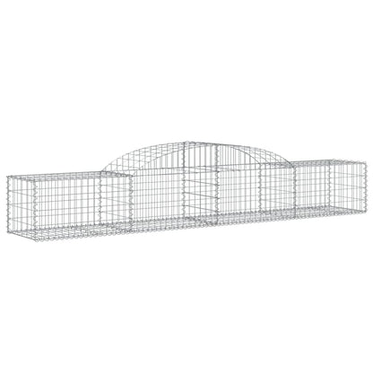 Schanskorven 6 st gewelfd 300x50x40/60 cm gegalvaniseerd ijzer 6 300 x 50 x 40/60 cm