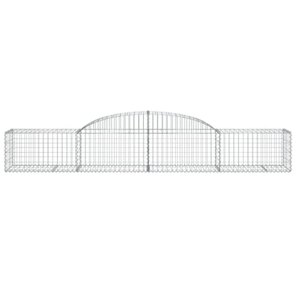 Schanskorven 6 st gewelfd 300x50x40/60 cm gegalvaniseerd ijzer 6 300 x 50 x 40/60 cm