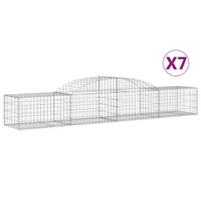 Schanskorven 7 st gewelfd 300x50x40/60 cm gegalvaniseerd ijzer 7 300 x 50 x 40/60 cm