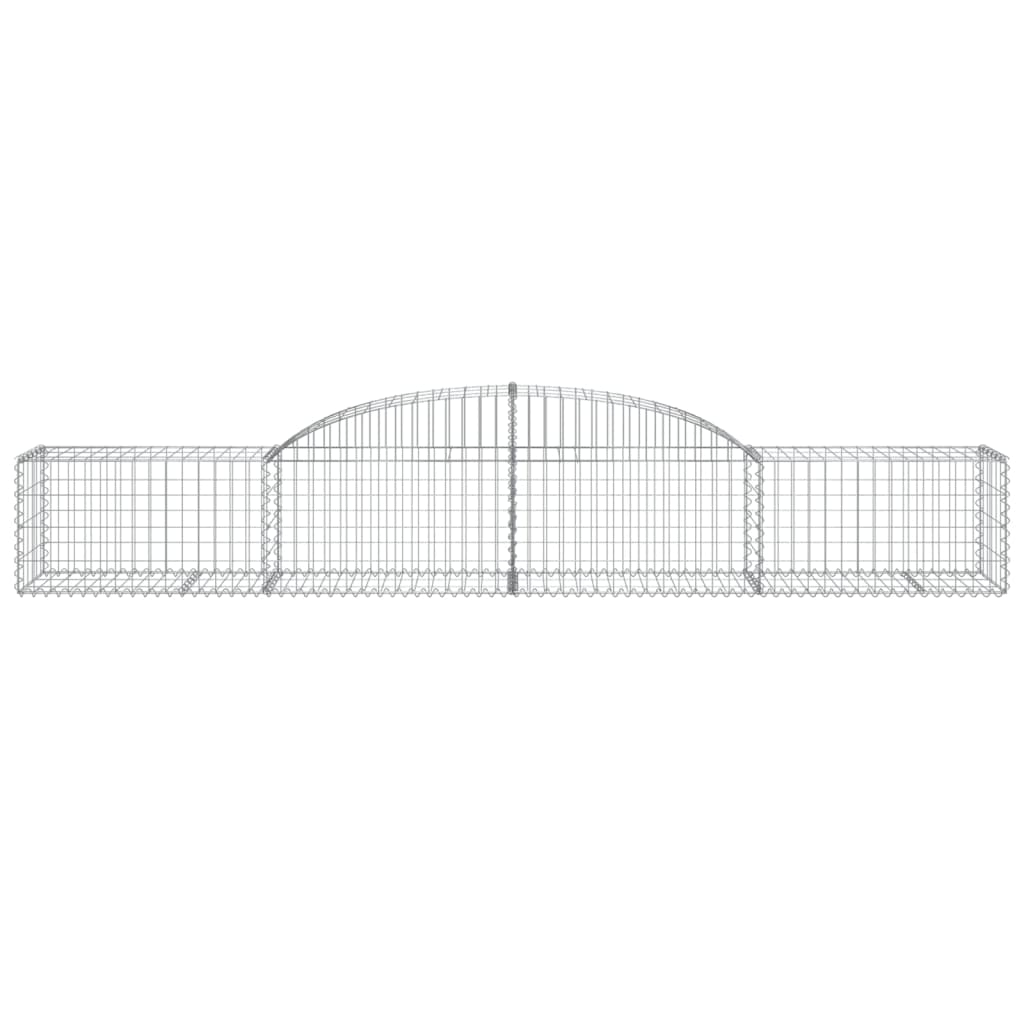 Schanskorven 7 st gewelfd 300x50x40/60 cm gegalvaniseerd ijzer 7 300 x 50 x 40/60 cm